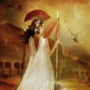 비너스와 신전의 기 이미지