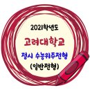 2021학년도 고려대학교 정시 일반전형 (수능위주) 모집요강 이미지