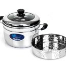 키친아트 찜냄비 찜솥 스텐 채반 2단찜기 26cm 이미지
