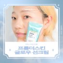 다이소 신상 화잘먹 화장품 프롬더스킨 글로우 선크림 내돈내산 사용후기