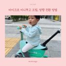 내돈내산 마이크로 킥보드 미니투고 디럭스 민트 조립, 푸쉬바(방향전환 방법) 21개월 아기 후기