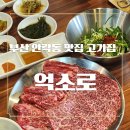 부산 온천천 맛집 고기집 억소로 투뿔 한우한짝모듬 한우 된장찌개 후기