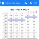 진해 시내(마을)버스 노선별 시간표(21.09.01 기준) 이미지