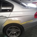 BMW320i 휀다 판금수리, 도색완료 이미지