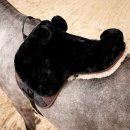 Horze Sheepskin Bareback Saddle - Black 이미지