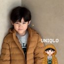 그린테크 | uniqlo kids 유니클로키즈 퍼프테크 경량패딩 브라운/그린 130 착용후기