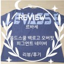 아이템스쿨 | [르바세] 올드스쿨 백로고 오버핏 피그먼트 네이비 💰 리뷰/후기