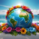 맑은 물, 깨끗한 지구 이미지