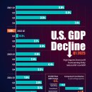2025년 1분기 미국 GDP 감소 이미지