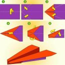 종이비행기접는법 이미지