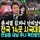 전국 14곳 시국대회 100만 인파 이미지