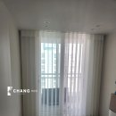 중동1252 | 아파트 아이보리암막커튼 유니슬렛 스마트커튼 도톰쉬폰차르르커튼 외 거실커텐인테리어 입주커튼 시공후기