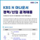 KBS N 아나운서 경력/신입 공개채용 이미지