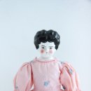 슈에뜨데코빈티지꽃단추 | - sold - 빈티지 독일 고운 꽃자수 핑크드레스의 China Head Doll