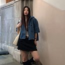 디자이너 브랜드 지제로 우먼 컬렉션 데님 후드 셔츠 여름 여성복 코디 후기