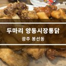 광주 남구 봉선동 [두마리 양동시장통닭] 옛날치킨