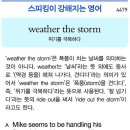 weather the storm (위기를 극복하다) 이미지