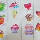 플러스펜 수채캘리 이미지