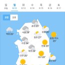 8월 12일 월요일 날씨정보 (입영 15일차) 이미지