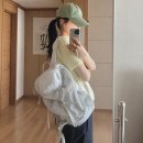여자 가벼운 여름 화이트 데일리 백팩 추천 '미닛뮤트 스포티 바스크 백팩' 후기 (노트북, 착용샷)