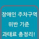 장애인 주차구역 위반 과태료 바로 알기 이미지