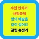 🔥수원 밤하늘을 수놓는 오로라쇼, 야간관광 끝판왕 만석거 새빛축제 200% 즐기기 꿀팁