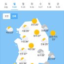 오늘의 날씨 (9월 24일 일요일) 입영 14일차 이미지