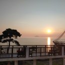 노을그려진바다풍경 이미지