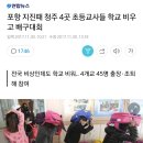 포항 지진때 청주 4곳 초등교사들 학교 비우고 배구대회 이미지