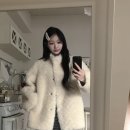 66 | 미니포에 에밀리 퍼 무스탕 내돈내산 통통녀 55 66 후기, 에이블리 지그재그 가격비교