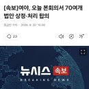 [속보]여야, 오늘 본회의서 70여개 법안 상정·처리 합의 이미지