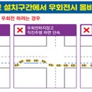 버스전용차로 설치구간에서 우회전시 올바른 통행방법 이미지
