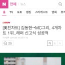 [美친차트] 김동현→MC그리, 4개차트 1위..래퍼 신고식 성공적 이미지