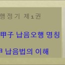 육갑납음법 오행정기 2회 제1권 논 60갑자 상 이미지
