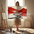 풍경화 | 붉은 산과 검은 길이 주는 감성, 풍경화 인테리어 효과 직접 느껴본 후기