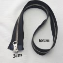 YKK 정품 메탈지퍼 68cm 블랙 오픈형 양지퍼 점퍼 가방용 고급 부자재 이미지