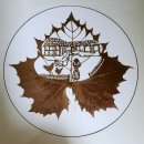 나뭇잎 예술작품 이미지