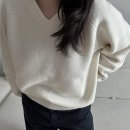 M Soft | 던스트 브이넥 니트 아이보리 후기• UNISEX SOFT VOLUME V-NECK