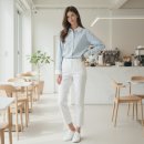 NT | 여성 스트라이프 셔츠 코디｜로엠 배색 카라 셔츠 RMYWG24NT2 후기