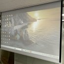 🟥🟦Apt 재건축조합 사무실➡︎전동 100인치 스크린 및 ViewSonic TYB5503W(wxga/4800안시)프로젝터 설치 이미지