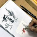수채일러스트 캘리그라피(오전) 이미지