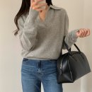 프리미엄 라쿤 <b>오버</b>핏 카라 니트 4color (착샷)