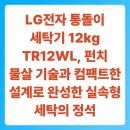 세탁의정석 | LG전자 통돌이 세탁기 12kg TR12WL, 펀치물살 기술과 컴팩트한 설계로 완성한 실속형 세탁의 정석