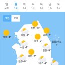 1월 2일 월요일 날씨 이미지