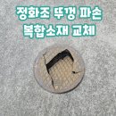 빌라 옆 보행자도로 | 정화조뚜껑 파손 교체 보행자 안전 위협하는 깨진 맨홀보수