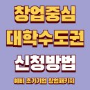 대학생 벤처창업 커뮤니티센터 | 수도권 창업중심대학 창업패키지 신청 방법 (예비 초기)