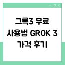 그록3 무료 사용법 GROK 3 가격 후기