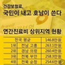 건강보험료 축내는 지역 top10 이미지