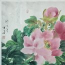 ★★ 靑谿 鄭鍾汝(정종여 1914~1984) 1981년 作 모란 수채화 H37 W51 ink on paper 이미지