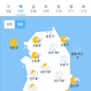 오늘의 날씨🌞☔️☃️, 2024년 3월 7일 목요일 이미지